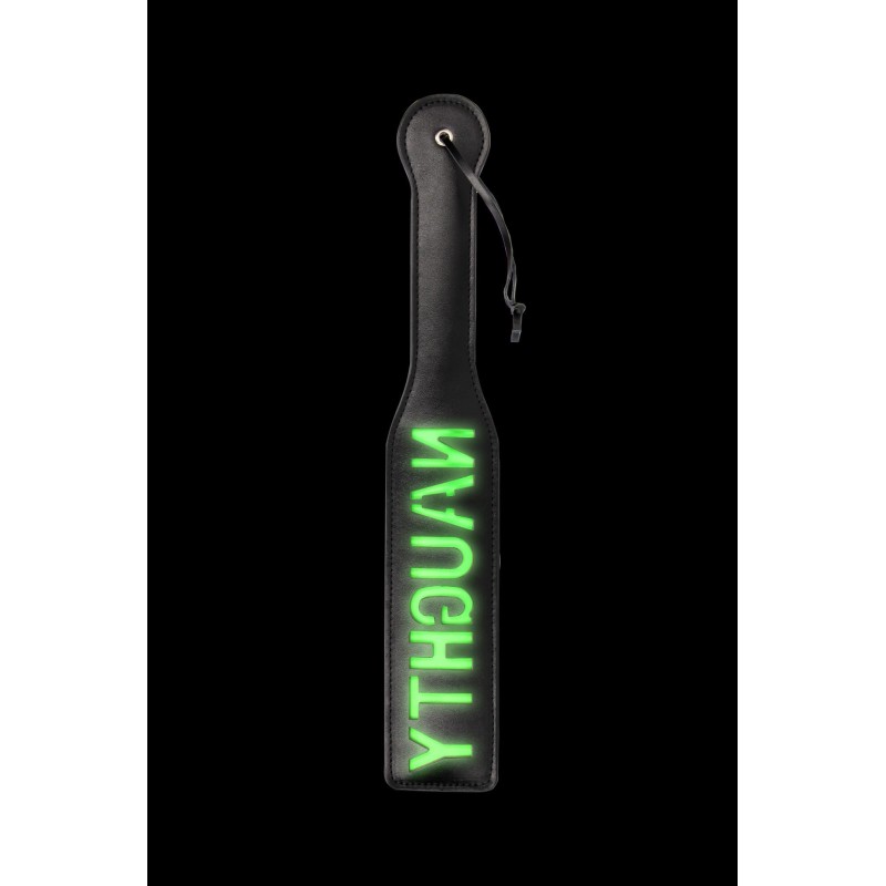 'Naughty'' Paddle - Glow in the Dark - Black/Neon Green